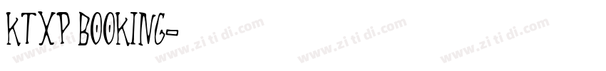 KTXP Booking字体转换